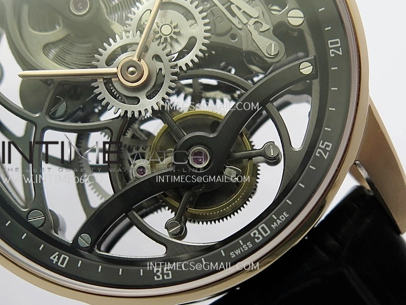 Code 11.59 26600OR RG APPF Best Edition Black Skeleton Dial On Black Leather Strap Asian Tourbillon